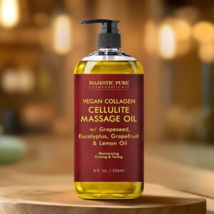 Majestic Pure Cosmeceuticals Vegan Collagen Cellulite Massage Oil
